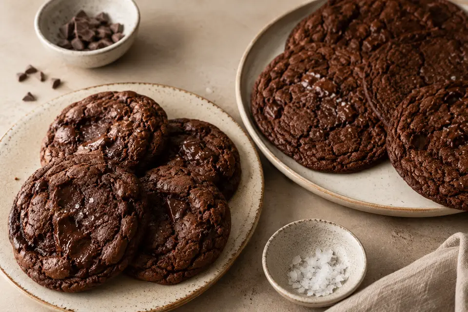 Cookies chocolat noir — version épaisse ou thin crispy