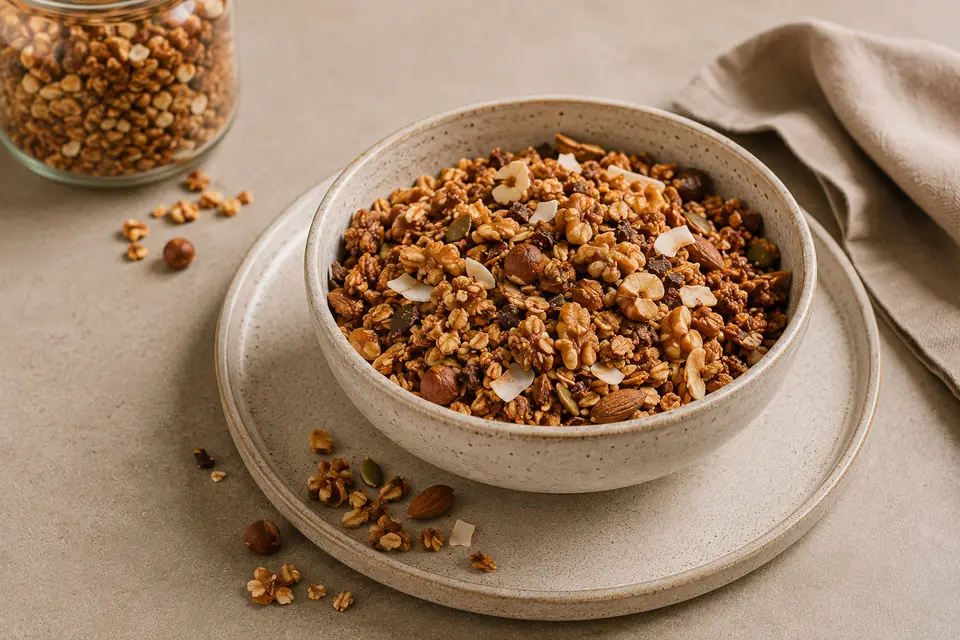 Granola torréfié au miel et au sirop d’érable